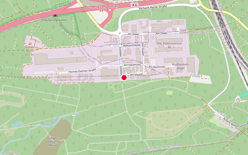 Standort Schilder Heinikel auf Karte – Südallee 9, 90475 Nürnberg